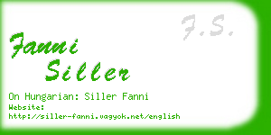 fanni siller business card